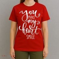 You Make My Heart Smile Cute Gift T-Shirt thumb 4