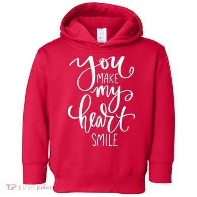 You Make My Heart Smile Cute Gift Toddler Hoodie