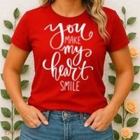 You Make My Heart Smile Cute Gift Women's T-Shirt thumb 2
