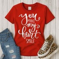 You Make My Heart Smile Cute Gift Women's T-Shirt thumb 3