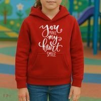 You Make My Heart Smile Cute Gift Kids Hoodie thumb 3