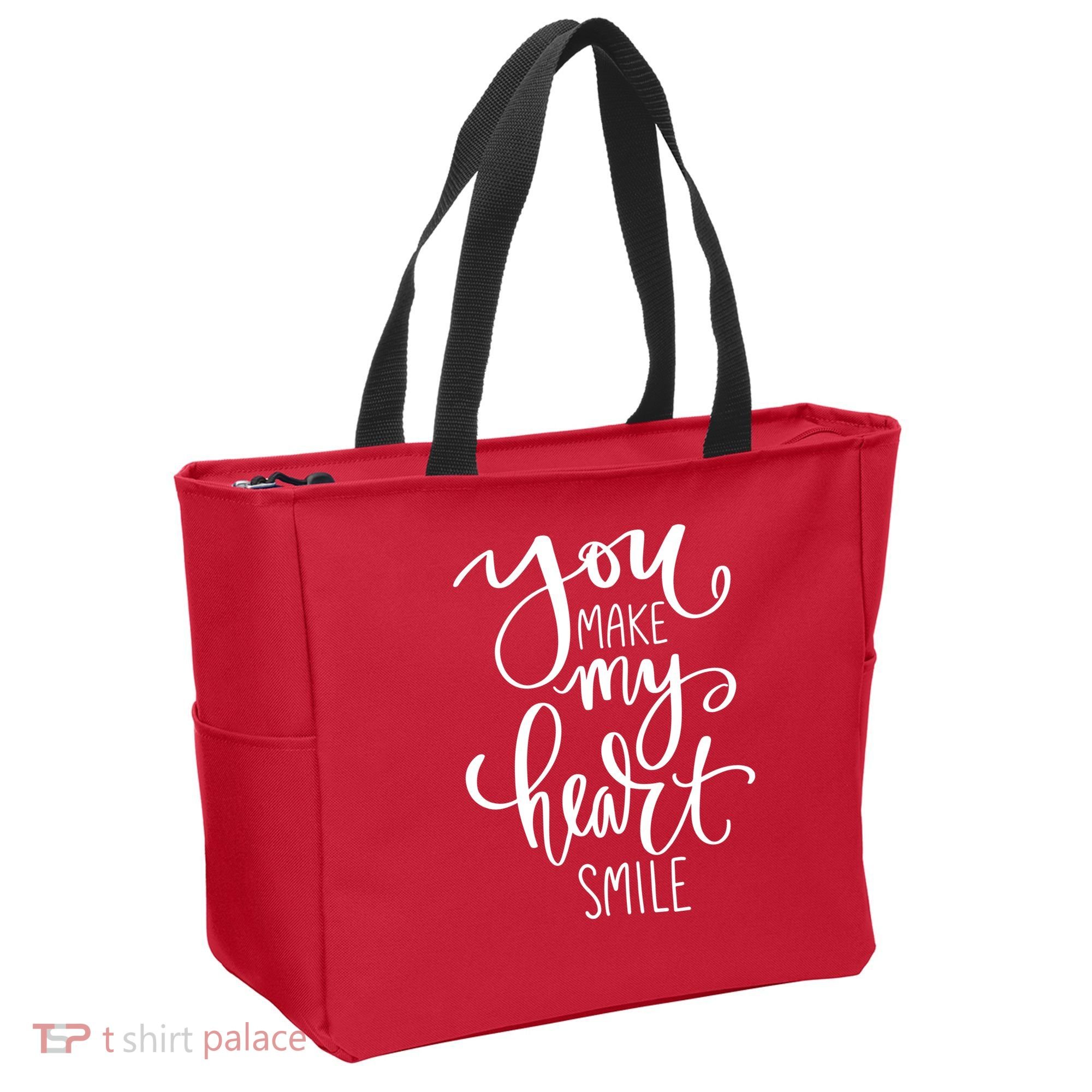 You Make My Heart Smile Cute Gift Tote Bag