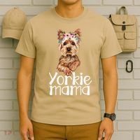 Yorkie Mama Mothers Day Yorkie Lover Owner Yorkie Dog Mom T-Shirt thumb 6