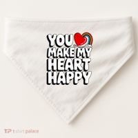 You Make My Heart Happy For Children USA-Made Doggie Bandana thumb 0