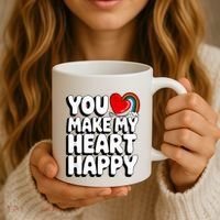 You Make My Heart Happy For Children Coffee Mug thumb 3