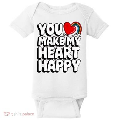 You Make My Heart Happy For Children Baby Bodysuit
