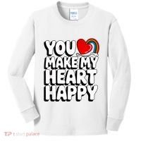 You Make My Heart Happy For Children Kids Long Sleeve Shirt thumb 0