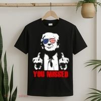 You Missed Middle Finger Trump 2024 Take America Back Pennsylvania Rally T-Shirt thumb 2