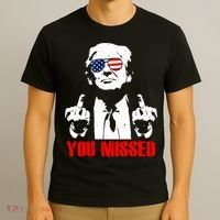 You Missed Middle Finger Trump 2024 Take America Back Pennsylvania Rally T-Shirt thumb 3