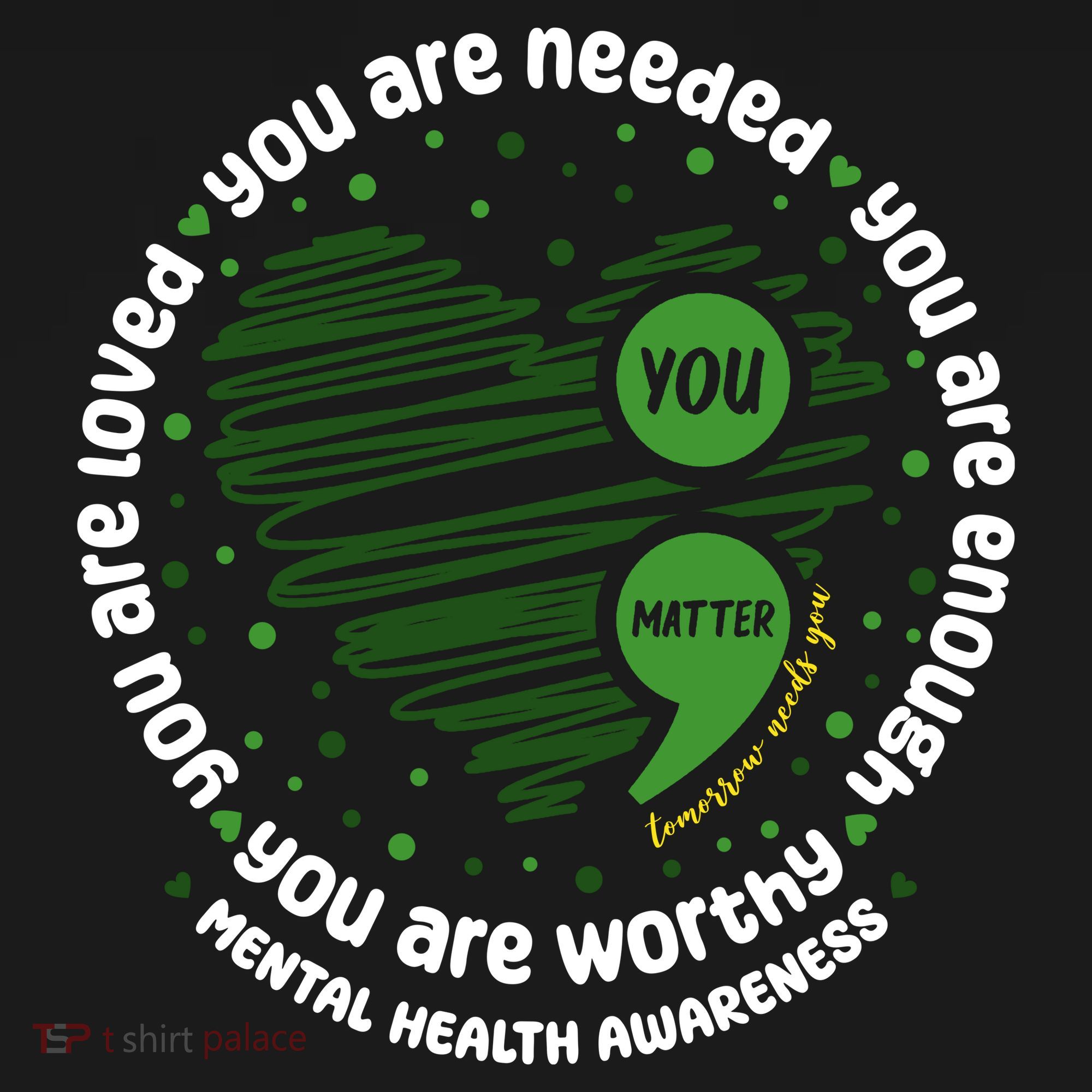 You Matter Mental Health Awareness Heart Coaster