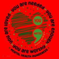 You Matter Mental Health Awareness Heart Santa Hat thumb 1