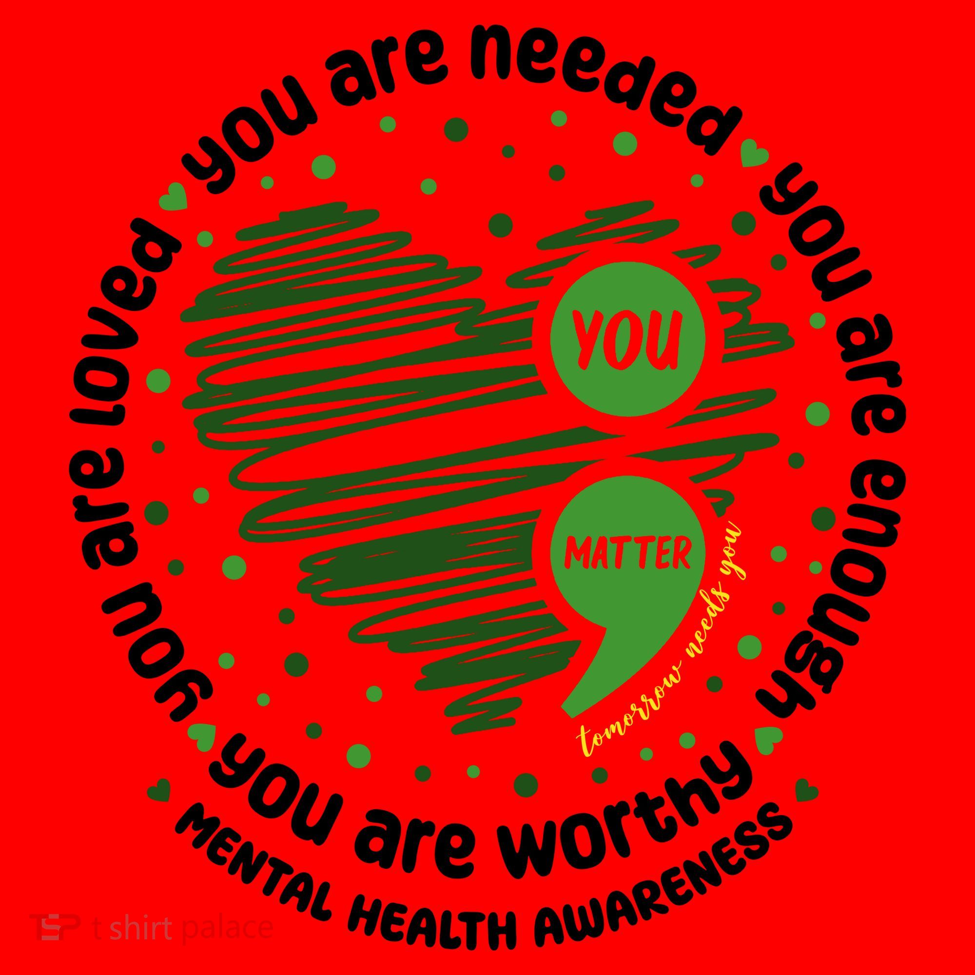 You Matter Mental Health Awareness Heart Santa Hat