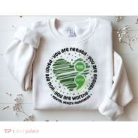 You Matter Mental Health Awareness Heart Sweatshirt thumb 2