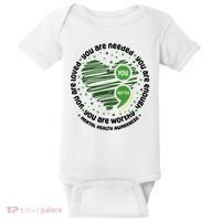 You Matter Mental Health Awareness Heart Baby Bodysuit thumb 0