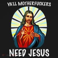 Yall Motherfuckers Need Jesus Christian Easter Doggie Tank thumb 4