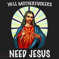 Yall Motherfuckers Need Jesus Christian Easter Beanie thumb 2