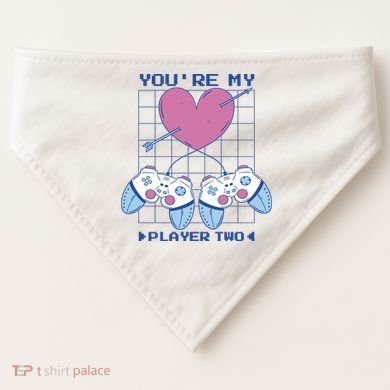 You're My Player Two Gamer USA-Made Doggie Bandana