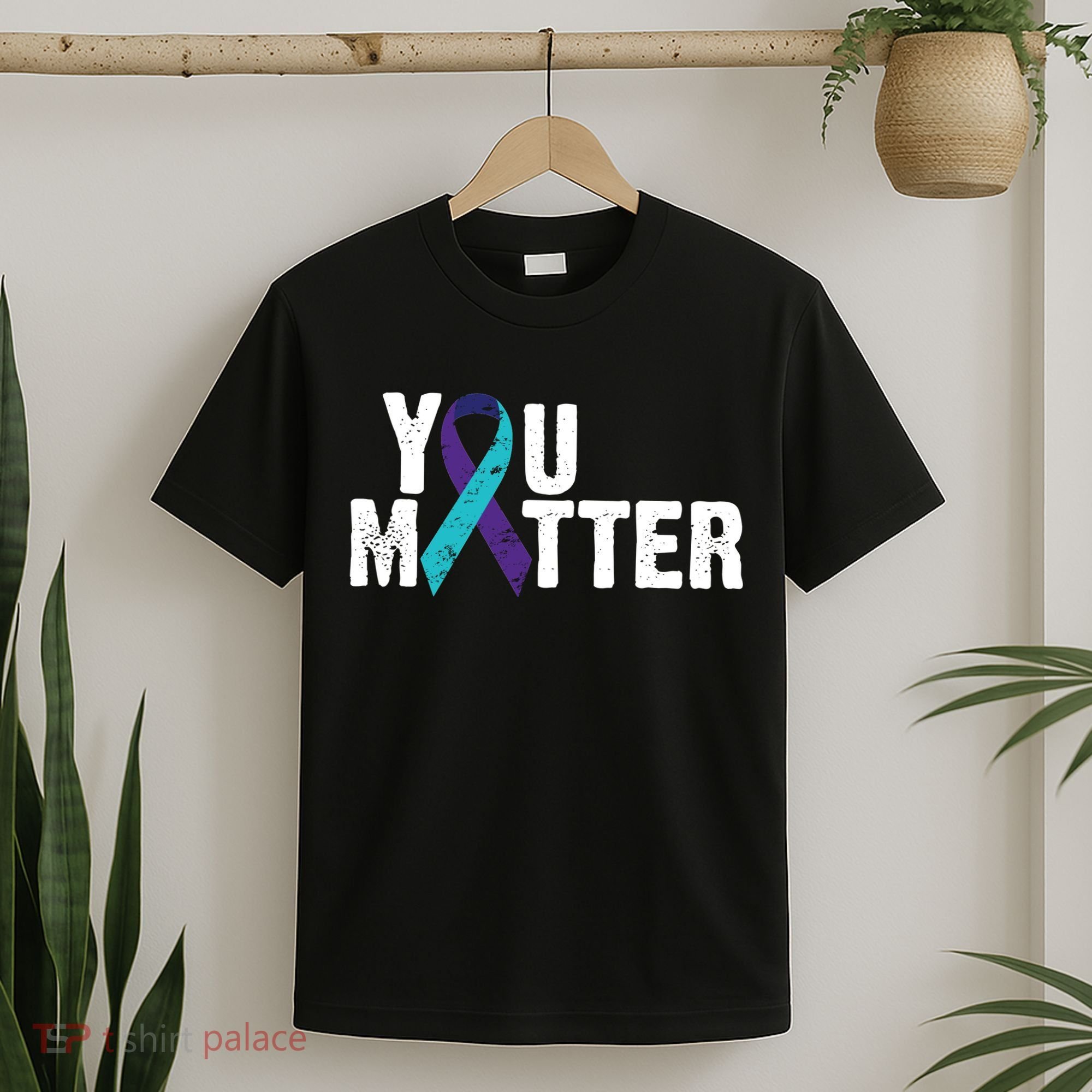 You Matter Purple Teal Ribbon Suicide Prevention Awareness T-Shirt