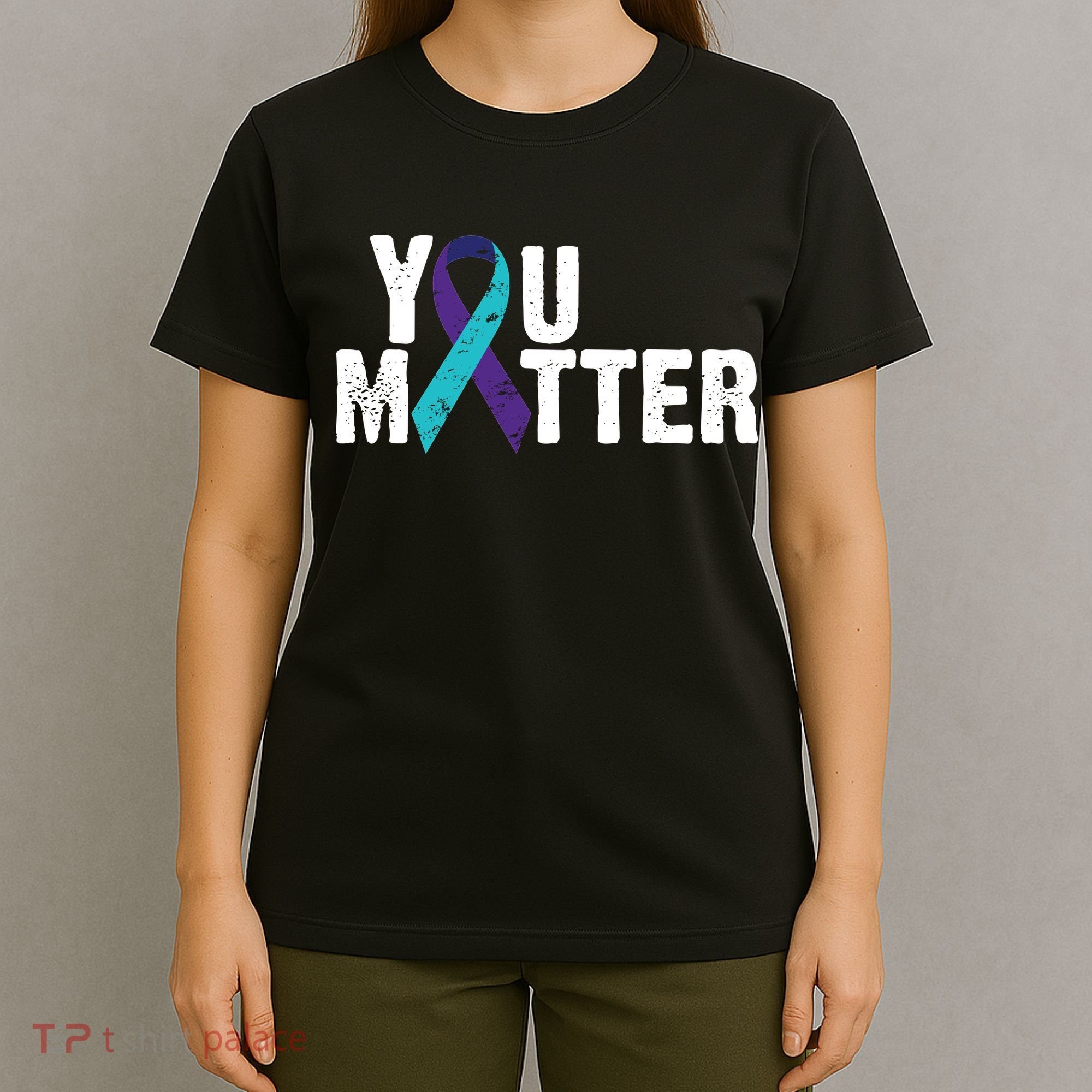 You Matter Purple Teal Ribbon Suicide Prevention Awareness T-Shirt