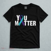 You Matter Purple Teal Ribbon Suicide Prevention Awareness T-Shirt thumb 5