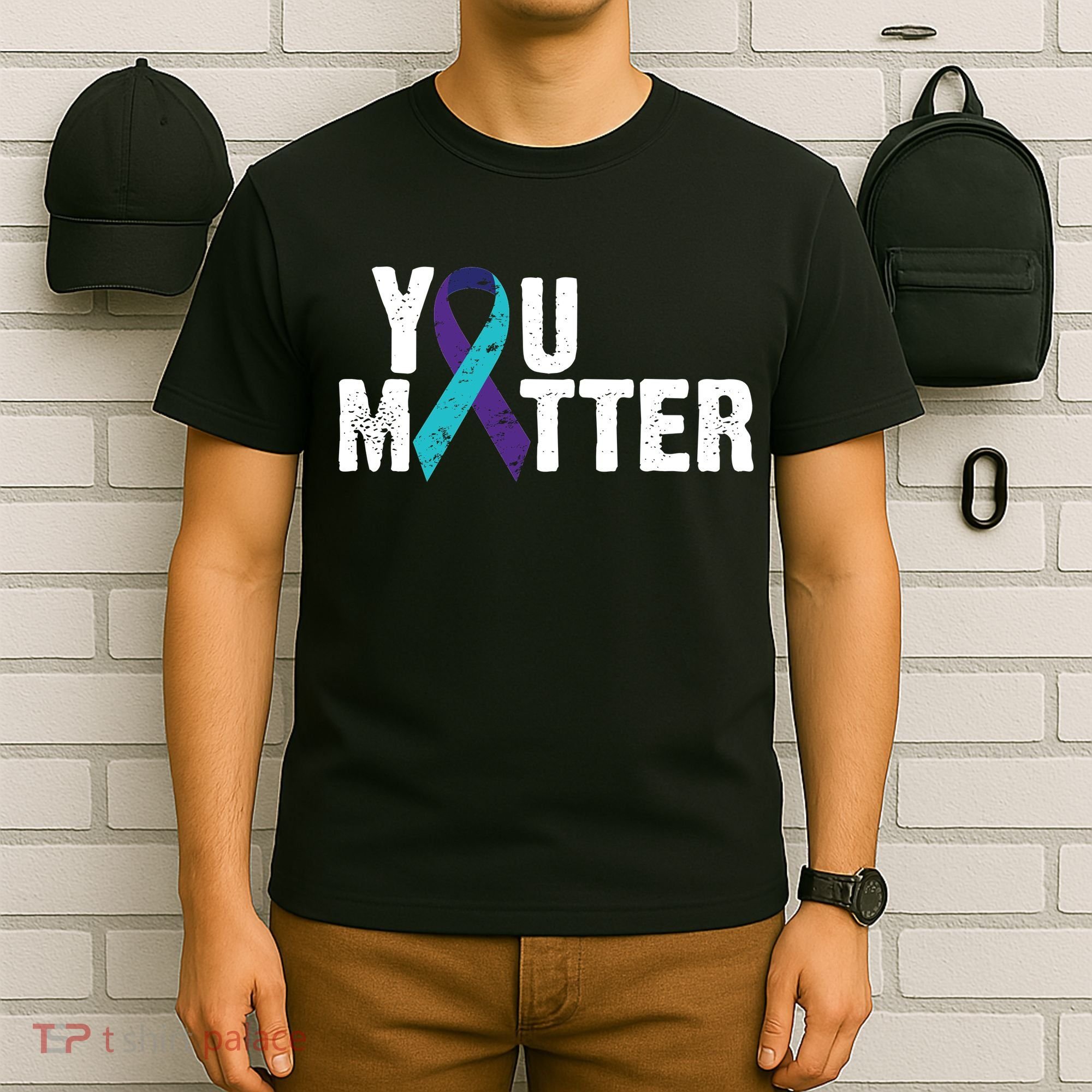 You Matter Purple Teal Ribbon Suicide Prevention Awareness T-Shirt