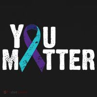 You Matter Purple Teal Ribbon Suicide Prevention Awareness Women's Hoodie thumb 2