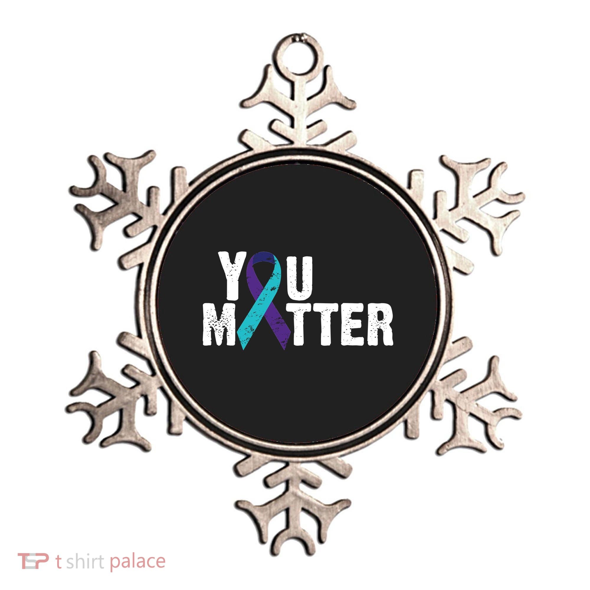 You Matter Purple Teal Ribbon Suicide Prevention Awareness Ornament