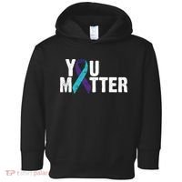 You Matter Purple Teal Ribbon Suicide Prevention Awareness Toddler Hoodie thumb 0