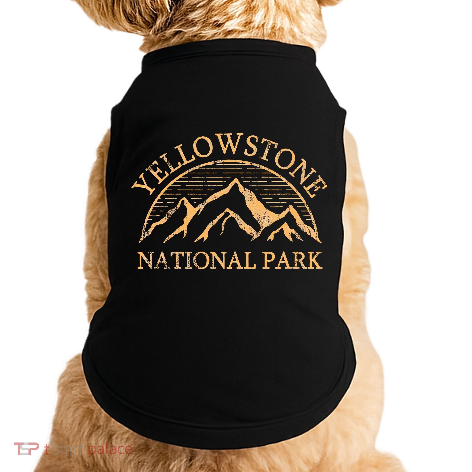 Yellowstone Mountain Retro National Park Souvenir Doggie Tank