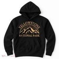 Yellowstone Mountain Retro National Park Souvenir Hoodie thumb 0