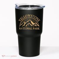 Yellowstone Mountain Retro National Park Souvenir Tumbler thumb 0