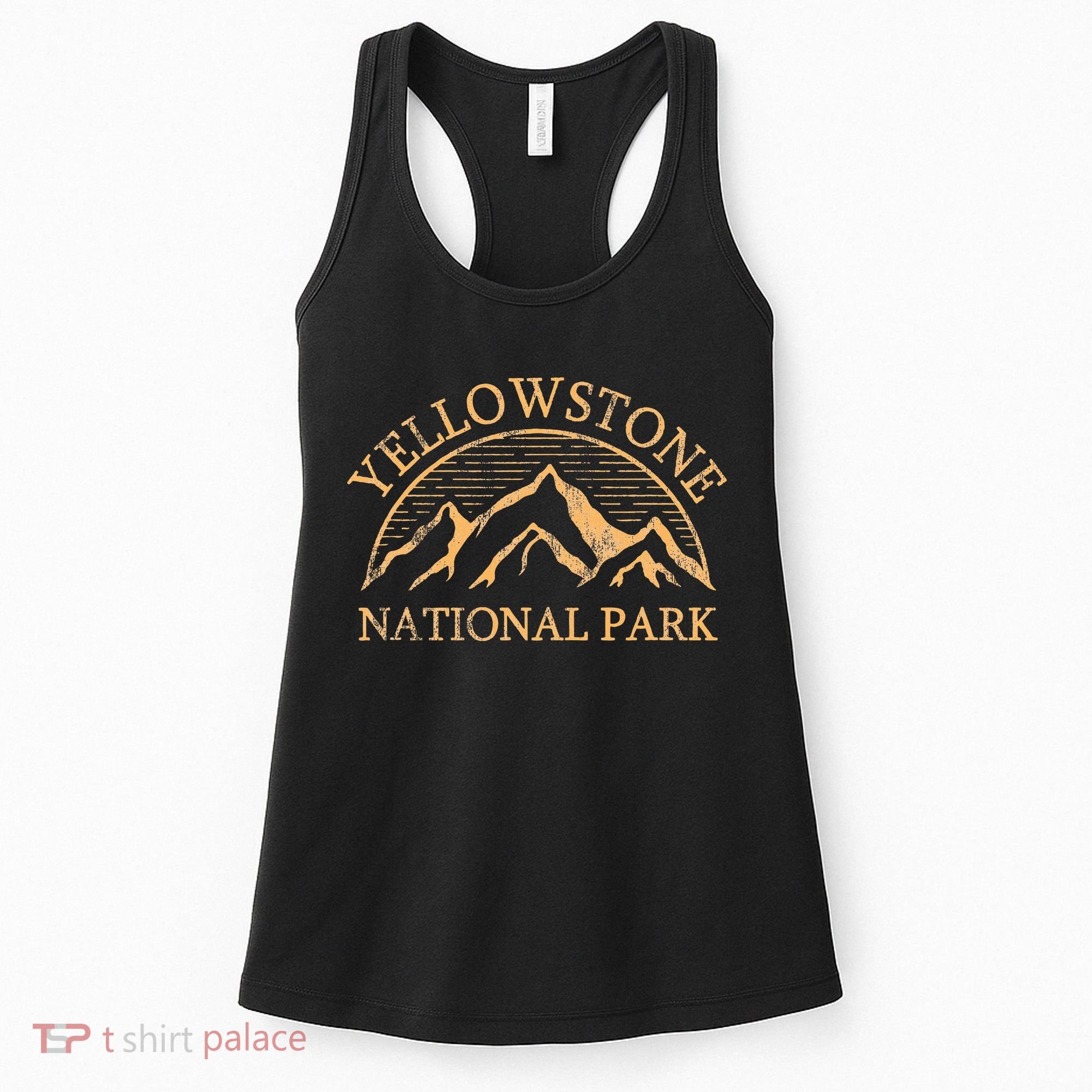 Yellowstone Mountain Retro National Park Souvenir Women's Tank Top