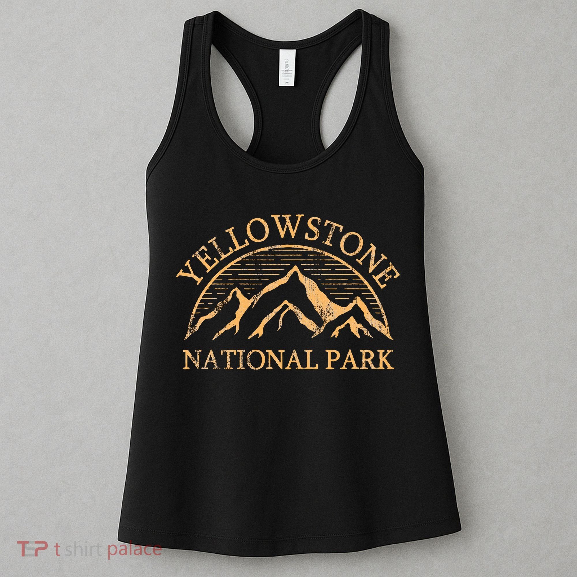Yellowstone Mountain Retro National Park Souvenir Women's Tank Top