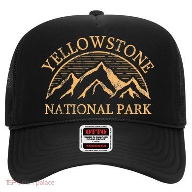 Yellowstone Mountain Retro National Park Souvenir Hat