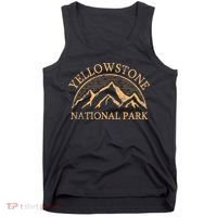 Yellowstone Mountain Retro National Park Souvenir Tank Top thumb 0
