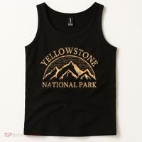 Yellowstone Mountain Retro National Park Souvenir Tank Top thumb 2
