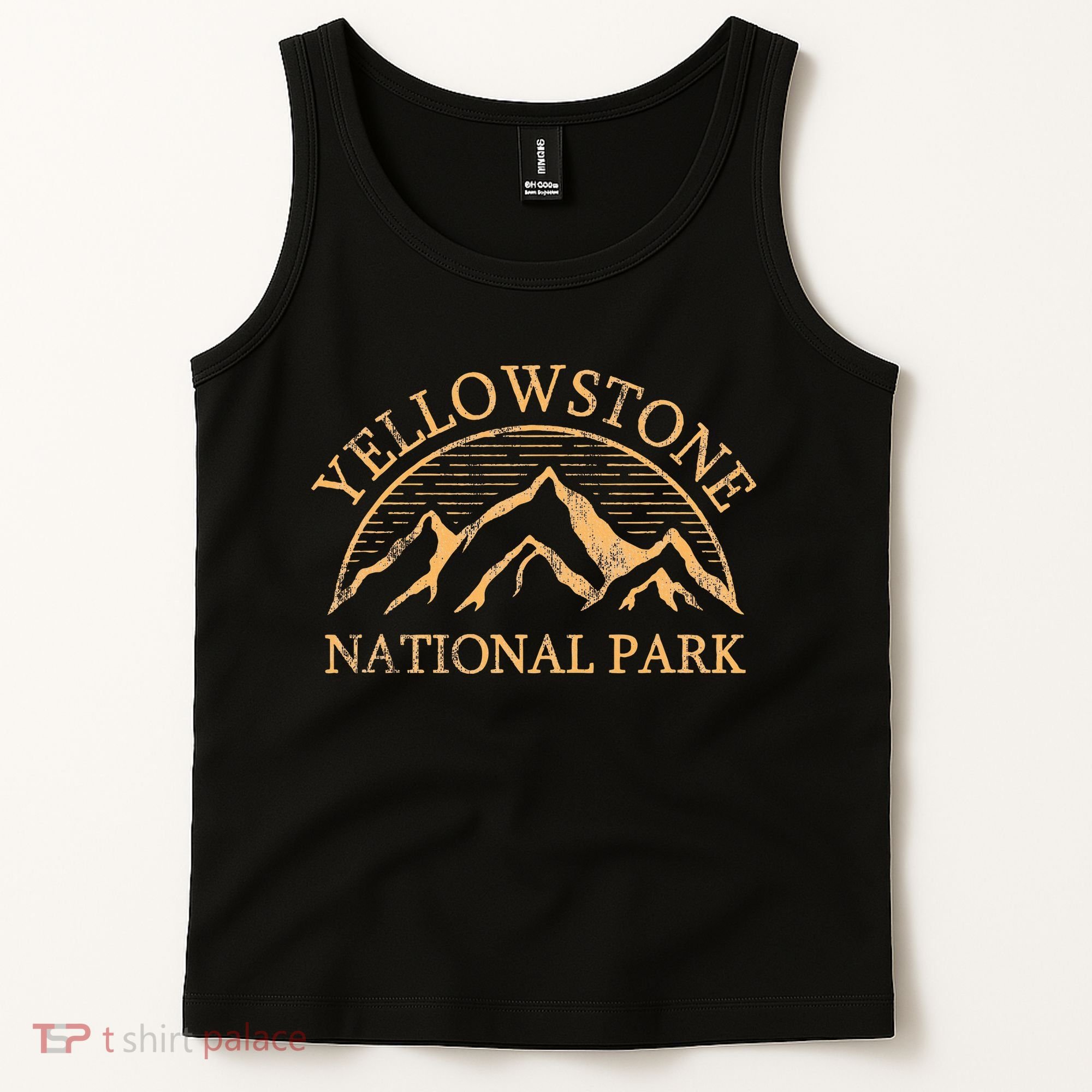 Yellowstone Mountain Retro National Park Souvenir Tank Top