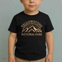 Yellowstone Mountain Retro National Park Souvenir Toddler T-Shirt thumb 2