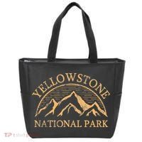 Yellowstone Mountain Retro National Park Souvenir Tote Bag thumb 0
