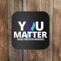 You Matter Suicide Prevention Awareness Ribbon Coaster thumb 0