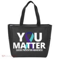 You Matter Suicide Prevention Awareness Ribbon Tote Bag thumb 0