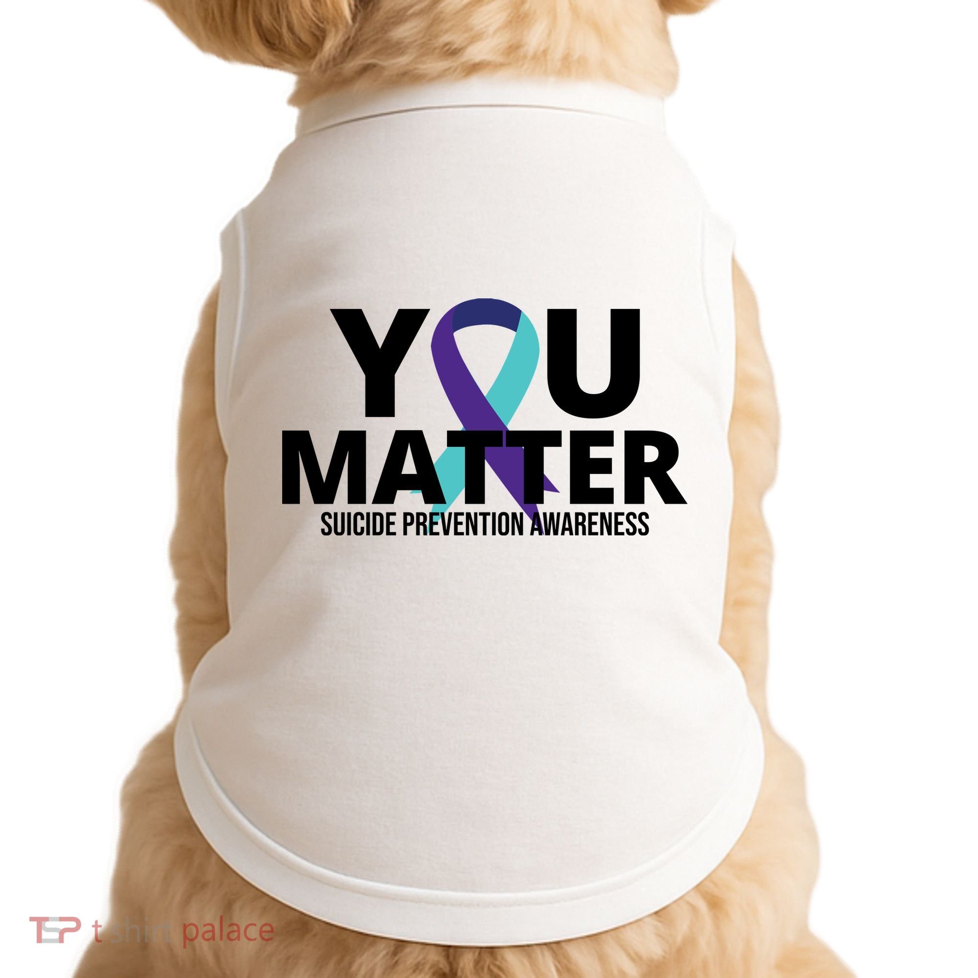 You Matter Suicide Prevention Awareness Ribbon Doggie Tank