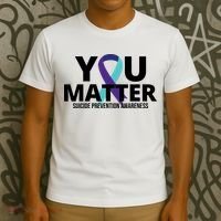 You Matter Suicide Prevention Awareness Ribbon T-Shirt thumb 3