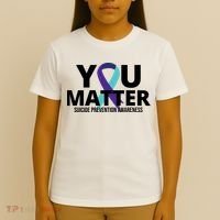 You Matter Suicide Prevention Awareness Ribbon T-Shirt thumb 4