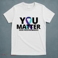 You Matter Suicide Prevention Awareness Ribbon T-Shirt thumb 5