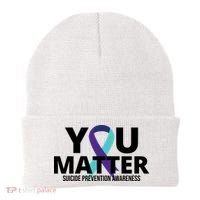 You Matter Suicide Prevention Awareness Ribbon Beanie thumb 0