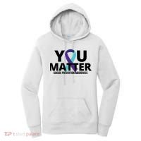 You Matter Suicide Prevention Awareness Ribbon Women's Hoodie thumb 0