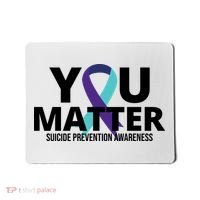 You Matter Suicide Prevention Awareness Ribbon Mousepad thumb 0