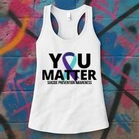 You Matter Suicide Prevention Awareness Ribbon Women's Tank Top thumb 3