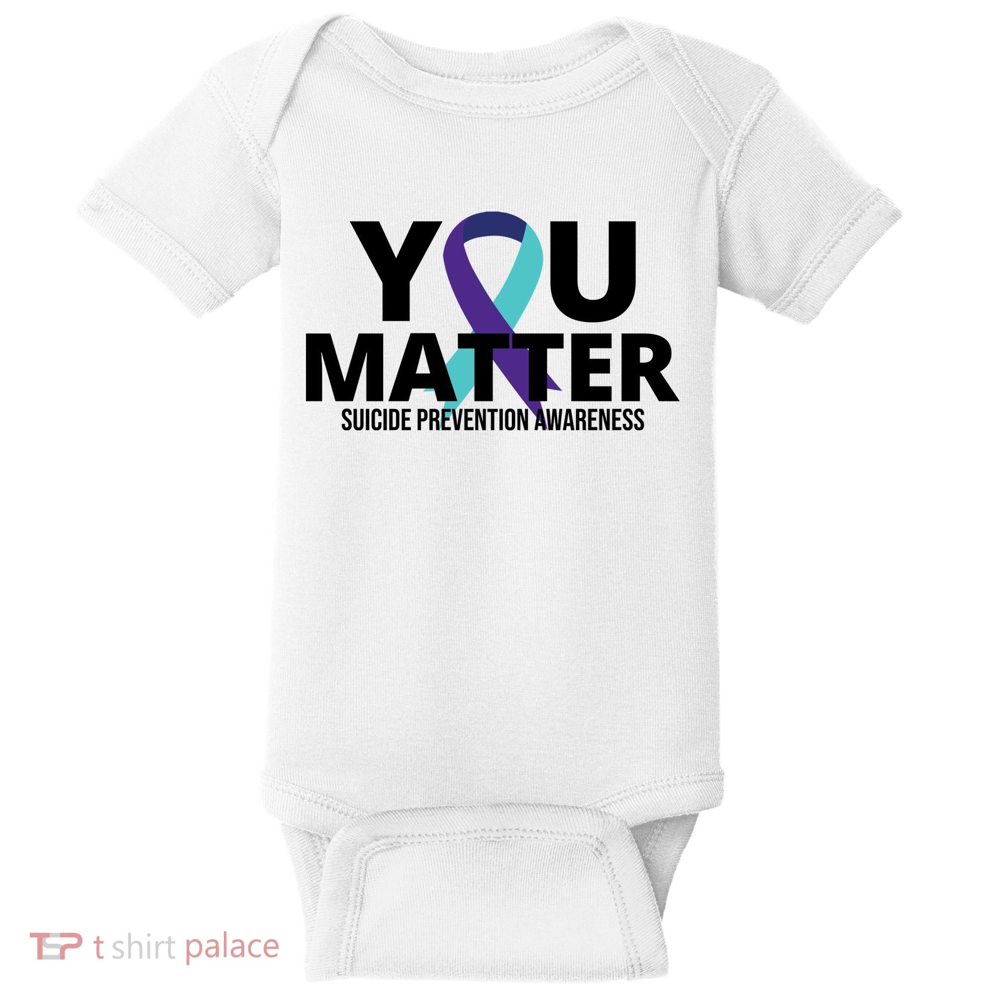 You Matter Suicide Prevention Awareness Ribbon Baby Bodysuit